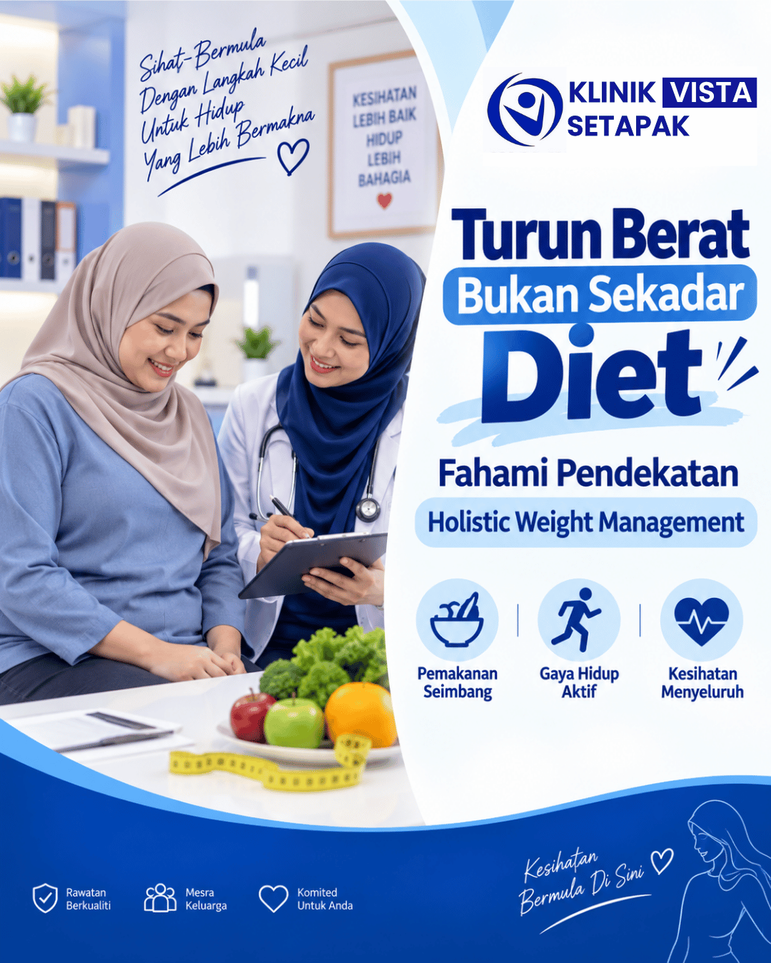 Turun Berat Bukan Sekadar Diet: Fahami Pendekatan Holistic Weight Management