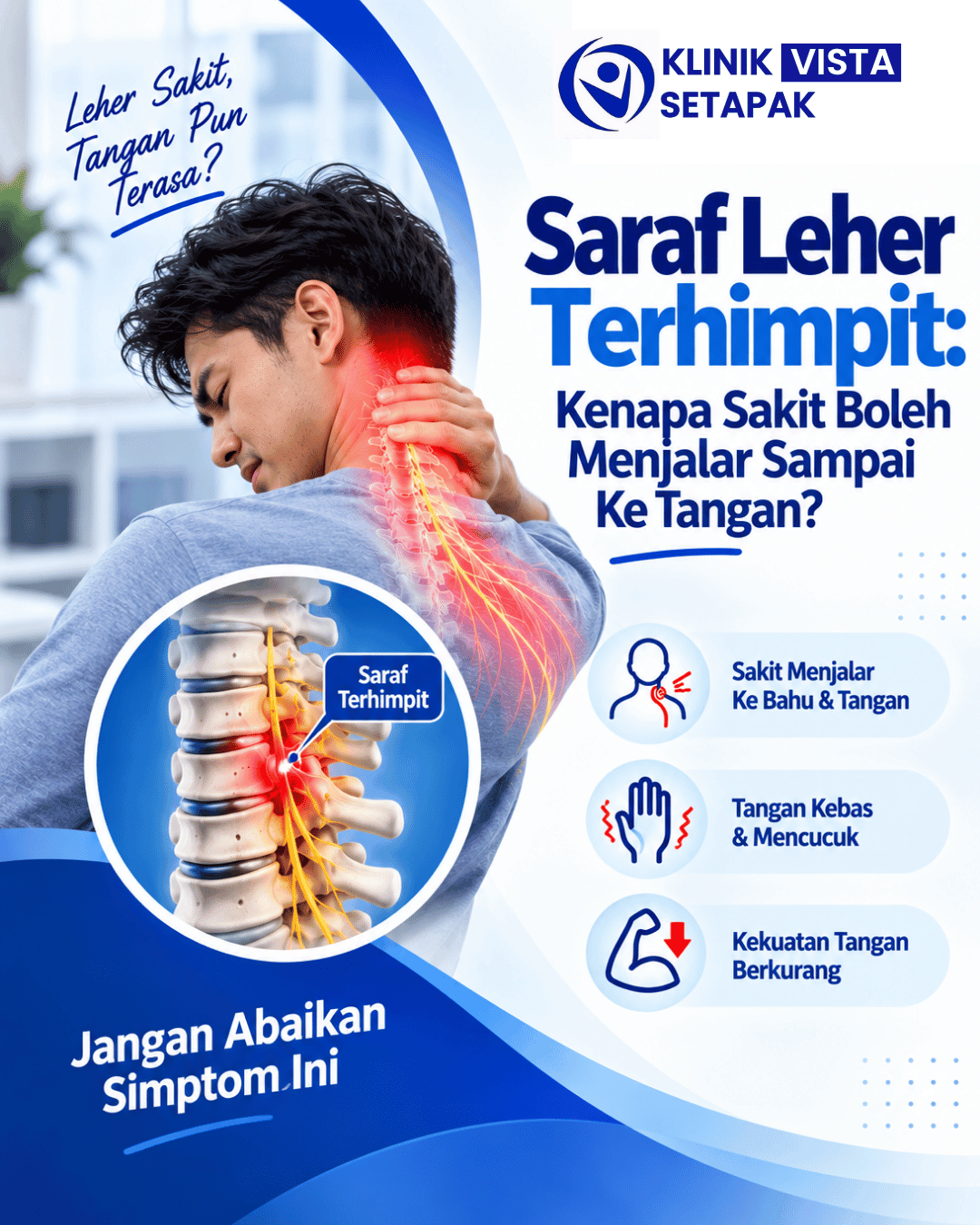 Saraf Leher Terhimpit: Kenapa Sakit Boleh Menjalar Sampai Ke Tangan? 
